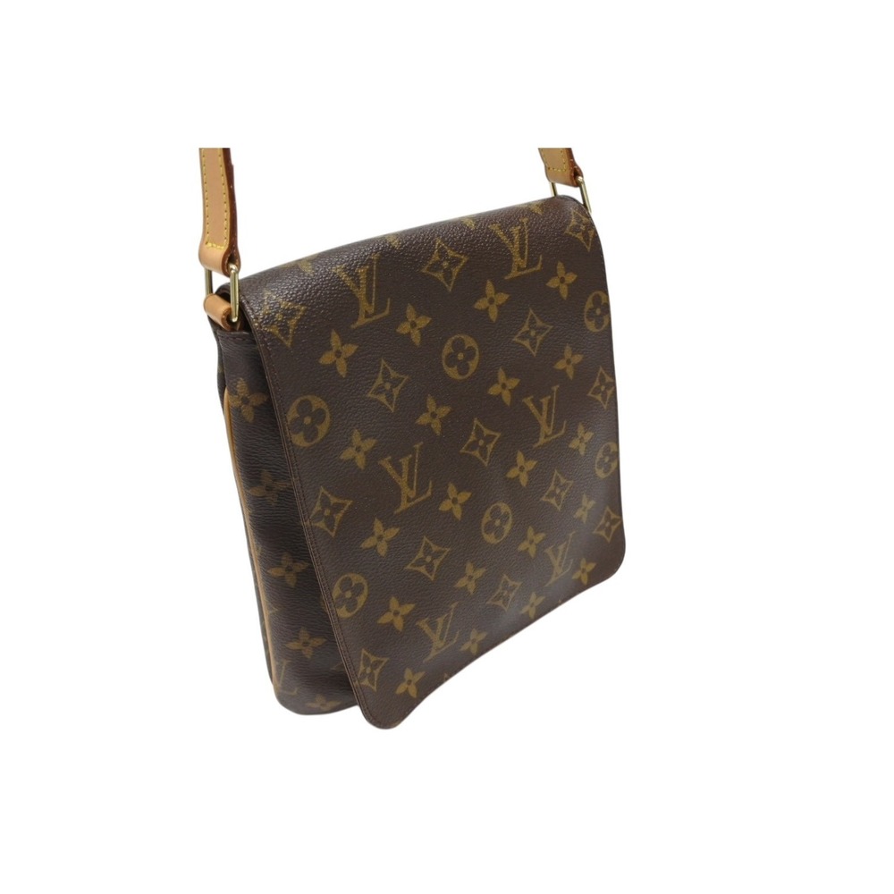 Louis Vuitton leather Leather Salsa Brown Bag tanned Shoulder Musette Monogram - Picture 4 of 9